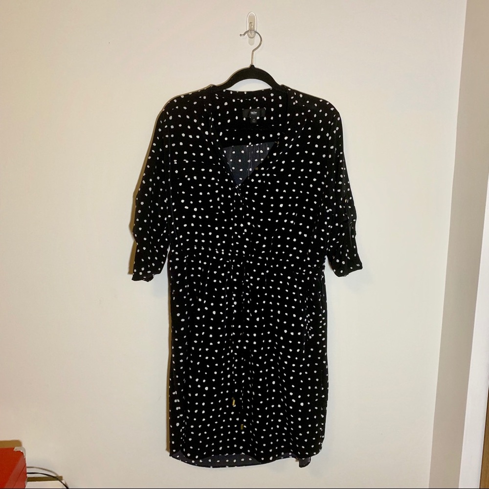 Mossimo Black/White Polka Dot Dress with Pockets